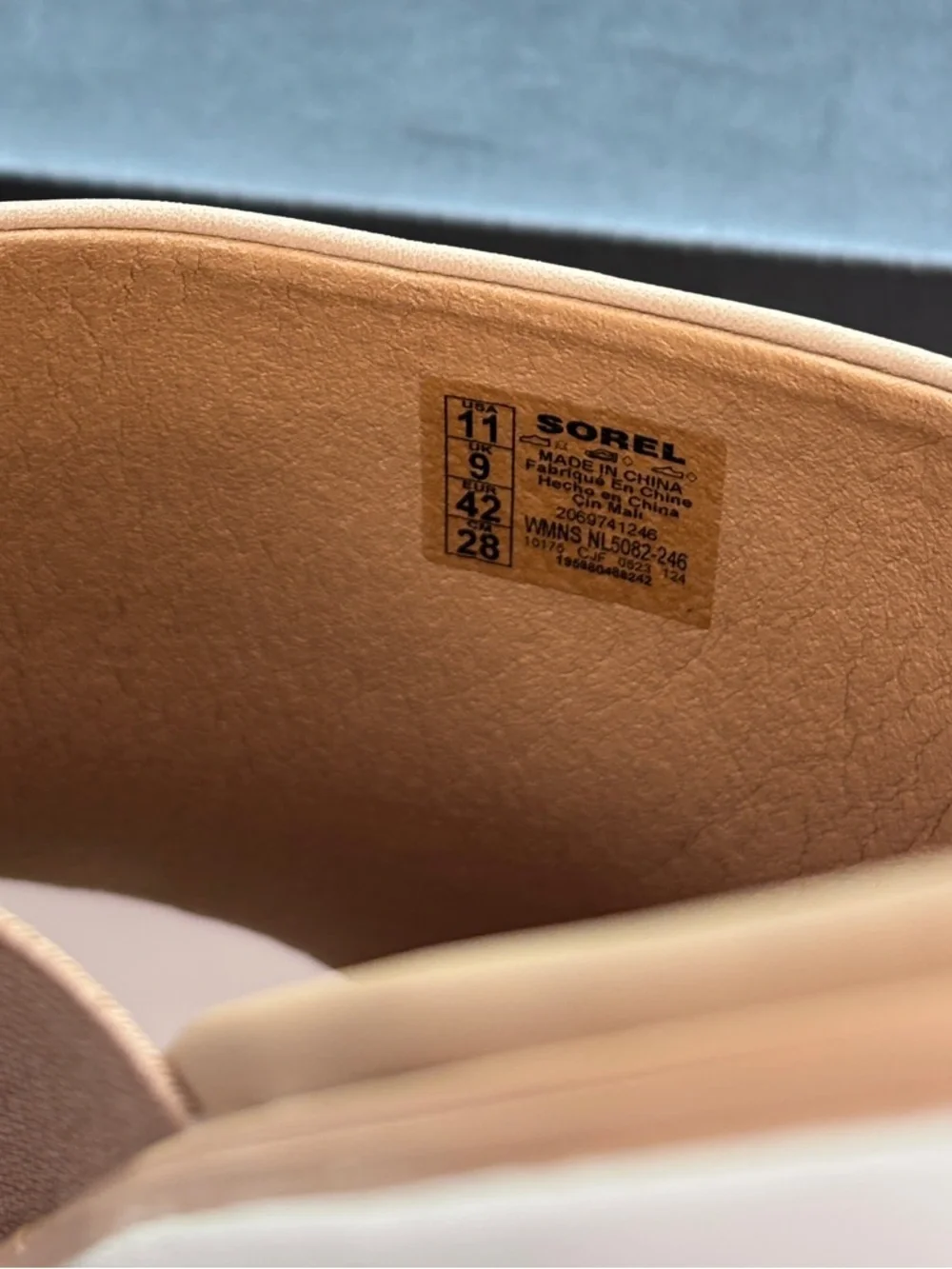 NWT Sorel Women's Sz 11 Dayspring Slide Platform Sandals in Honest Beige/Chalk - Picture 10 of 11